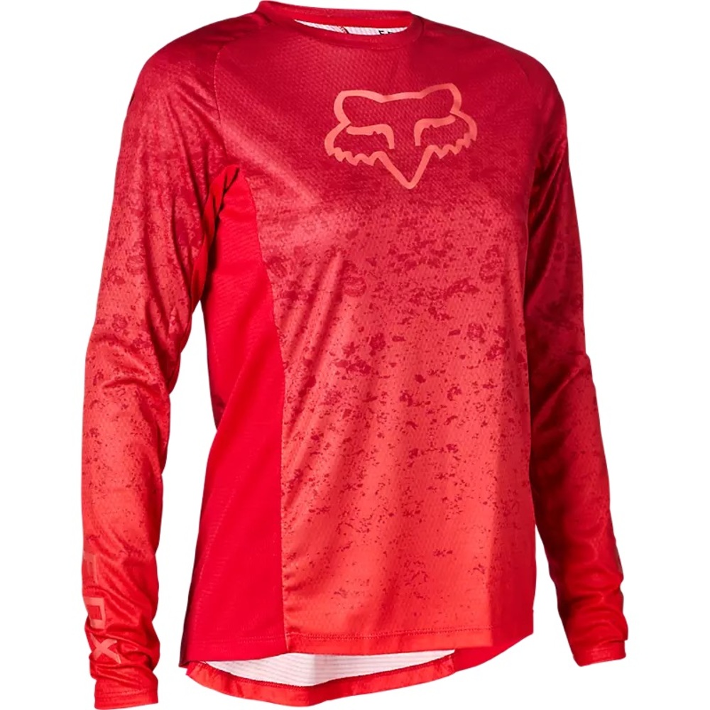 Fox Racing Womens Defend Lunar Long Sleeve Jersey Size L Berry Punch Pink (Red)